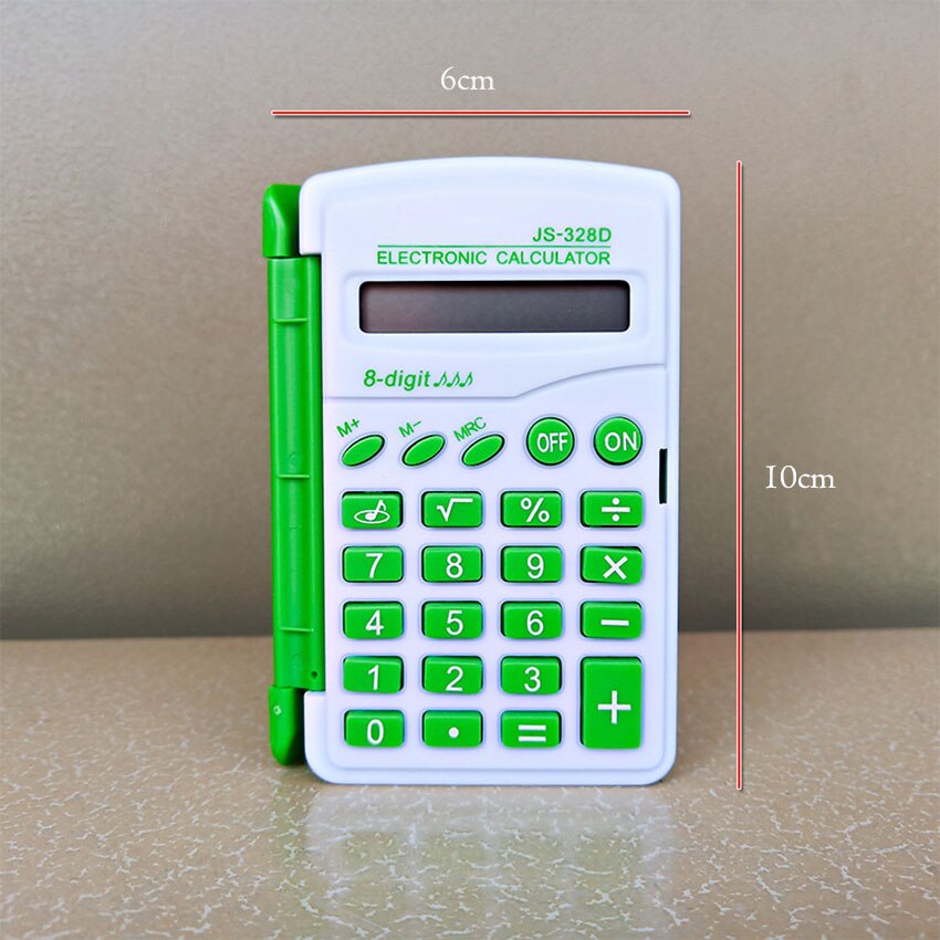 8 Digits Portable Student Calculator Mini Kid Children Voice Calculators LCD Screen Button Battery Calculator Office Stationery
