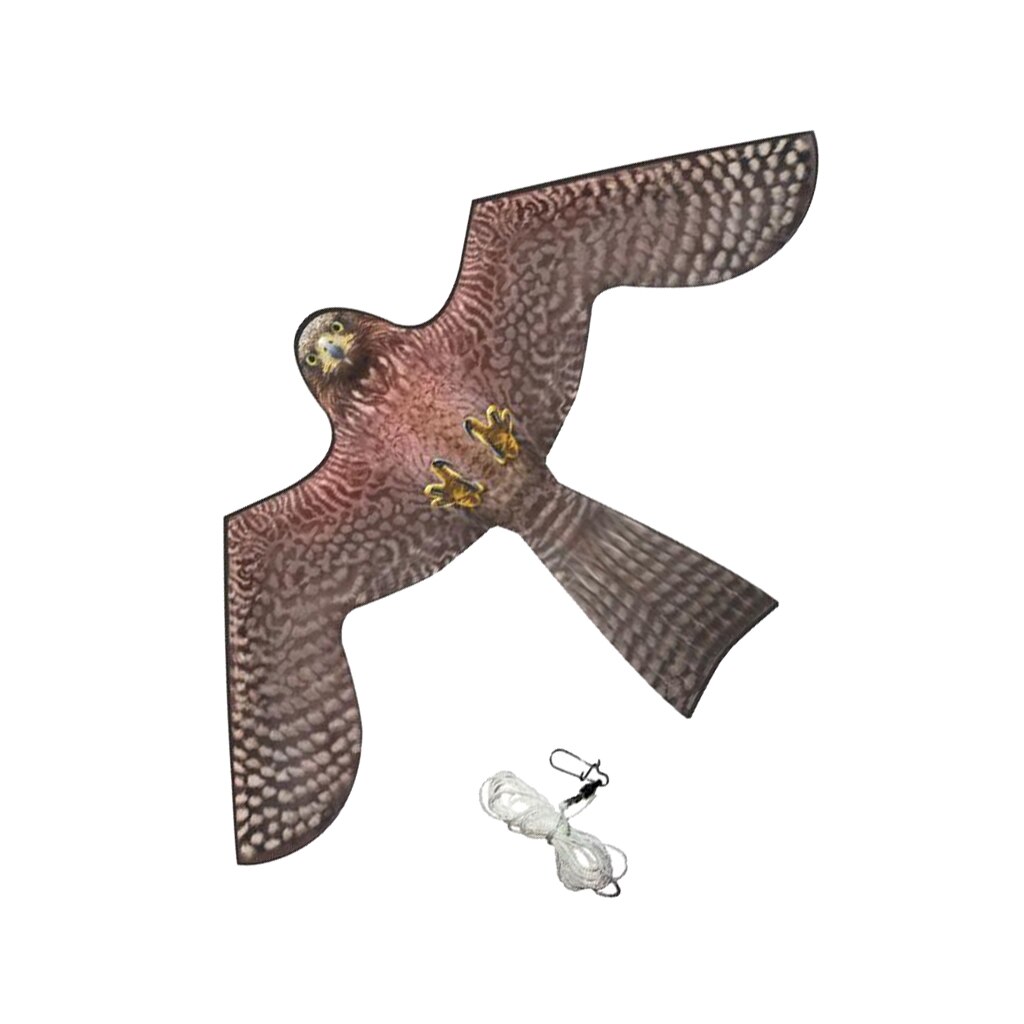 HAWK BIRD SCARER KITE w/ LINE and SWIVEL farm agricultural crops allotment