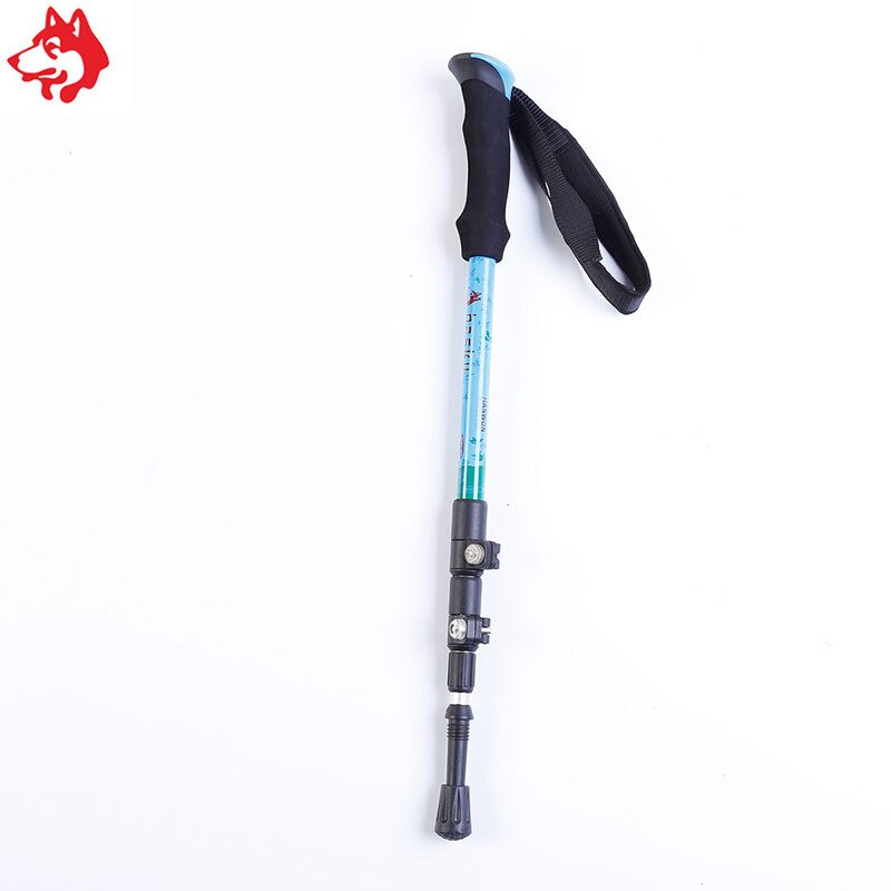 Yiwu, , bastones para caminar, palo de aluminio para escalada de montaña, bastones para senderismo de montaña alpenstock azul/rojo/amarillo: Blue