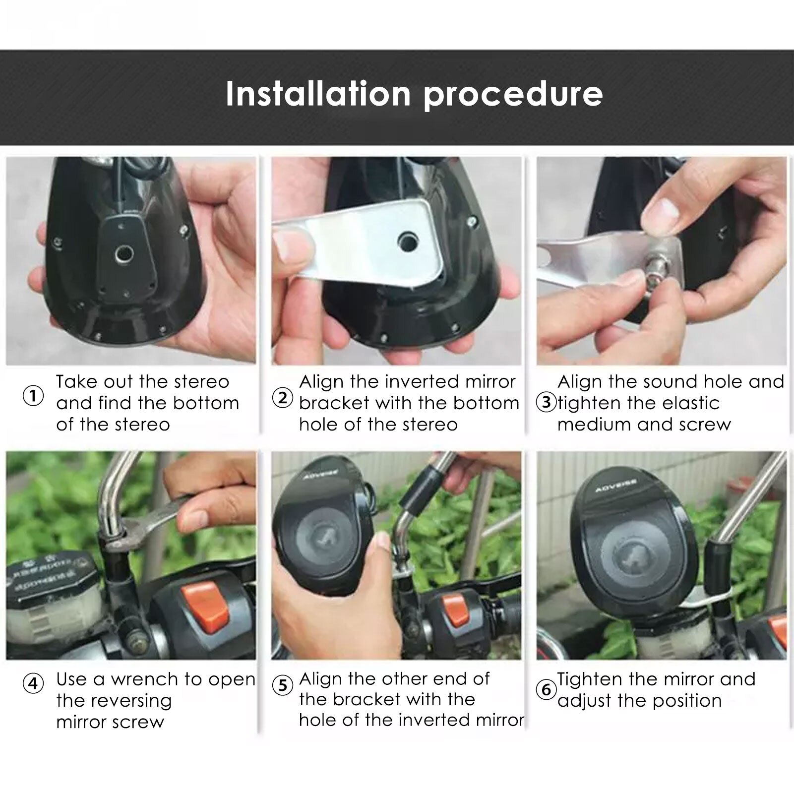 Motorcycle Bluetooth Speaker Music Audio Amplifier Waterproof Stereo Scooter U Disk Motorcycle FM Radio MP3 Player Accessories