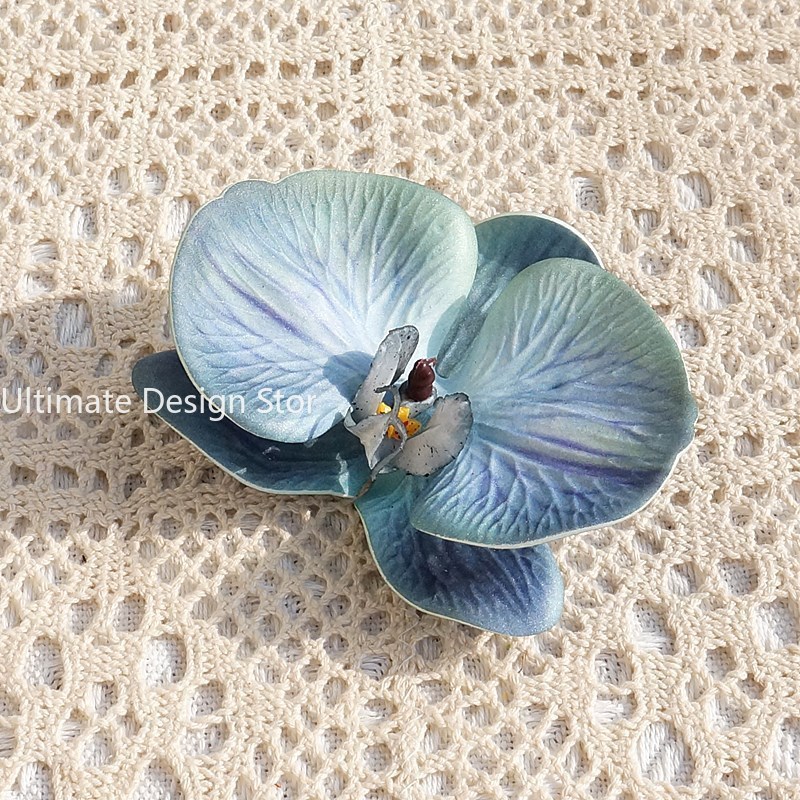 Accesorios para el cabello de novia con orquídeas de algodón y silicona impresos en 3D, recuerdos de boda elegantes, decoraciones de: Lavanda