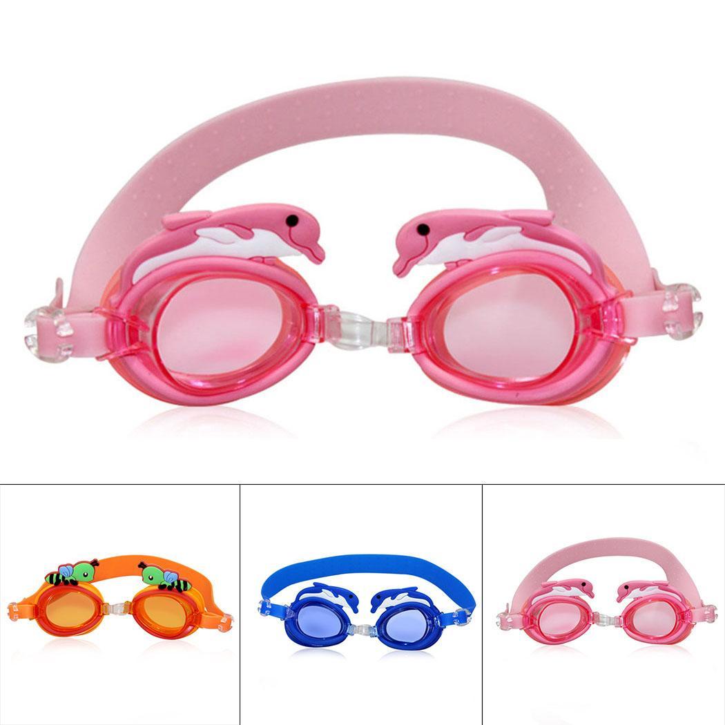 Niños Linda forma Animal impermeable suave 3-8 años de edad Anti-niebla, gafas de natación Anti-niebla a prueba de agua