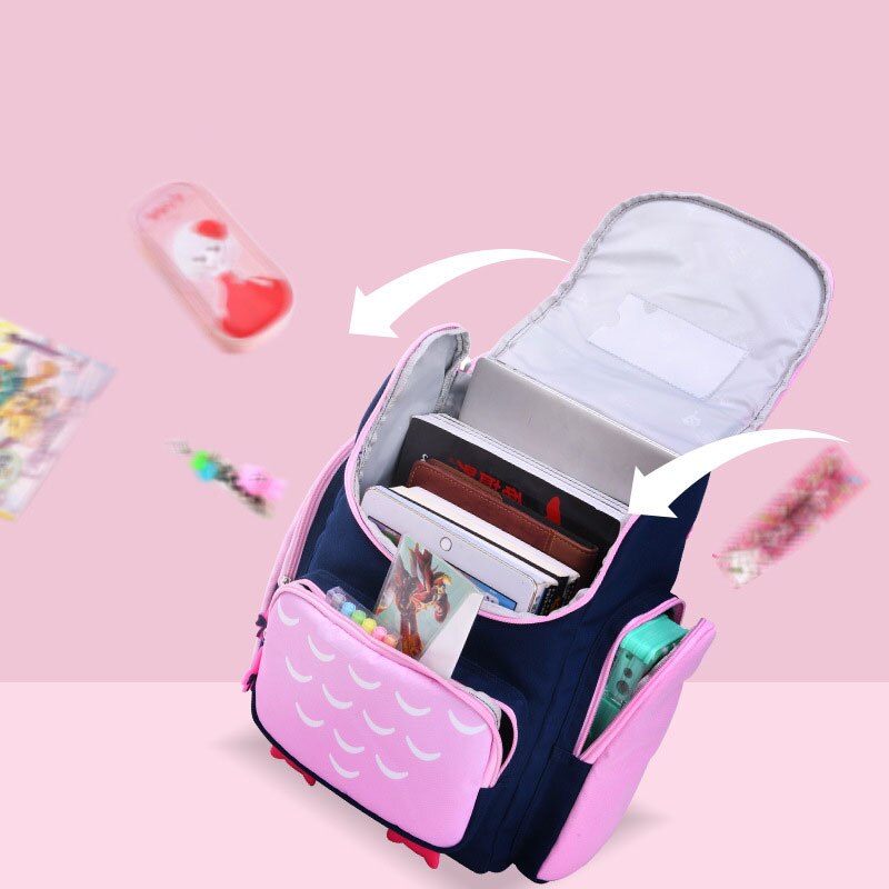 Respirant 3D hibou imprimé enfants cartables filles dessin animé école primaire sac à dos orthopédique sac à dos Mochila Infantil Escolares