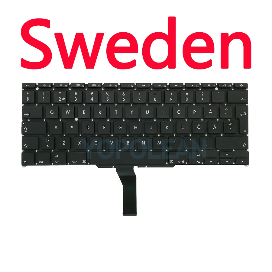 Neue A1465-Tastatur für MacBook Luft 11 Zoll A1370 A1465 Tastatur uns UK Russisch Spanien Französisch Jahr: Gelb