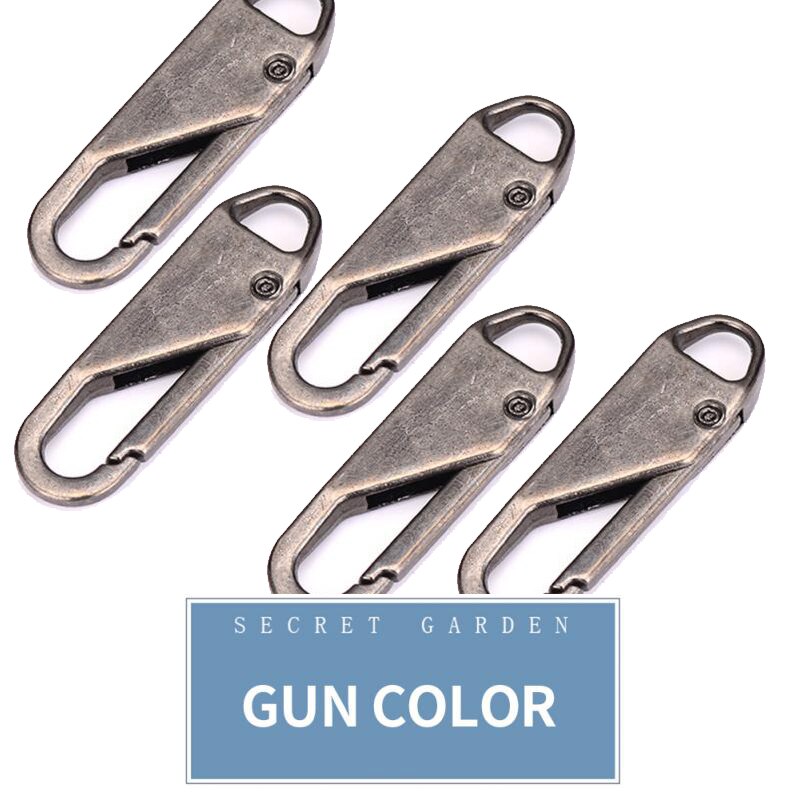 5pcs Metal Zipper Puller Repair Kits Zippers Zippers Pendant Puller Zipper Head For Zipper Slider DIY Sewing Craft Sewing Kits: 04