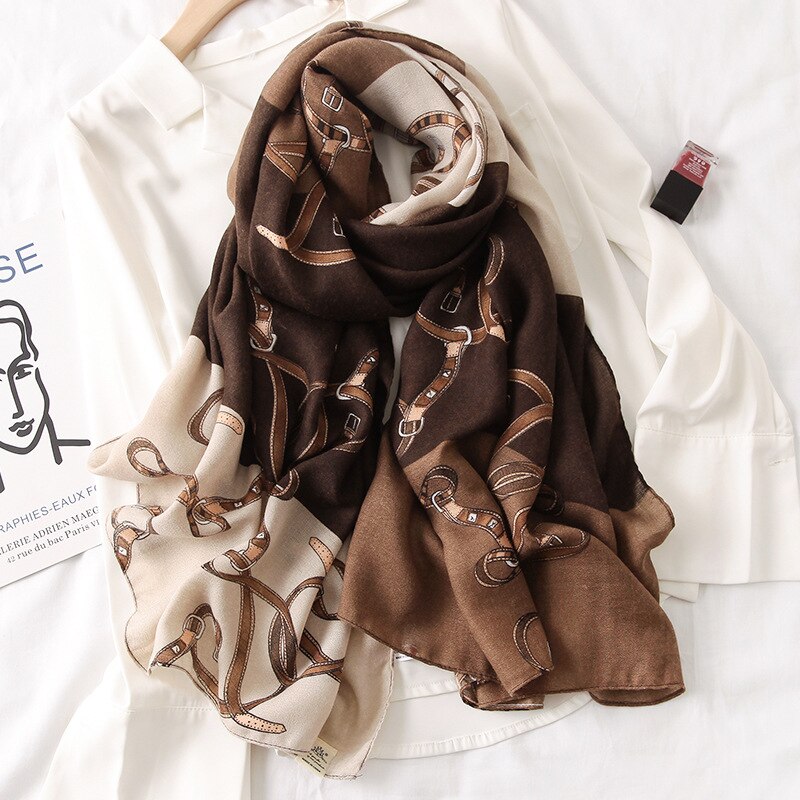automne hiver femmes écharpe plage châle coton dame foulards bandana pashmina enveloppement hijab silencieux: 16
