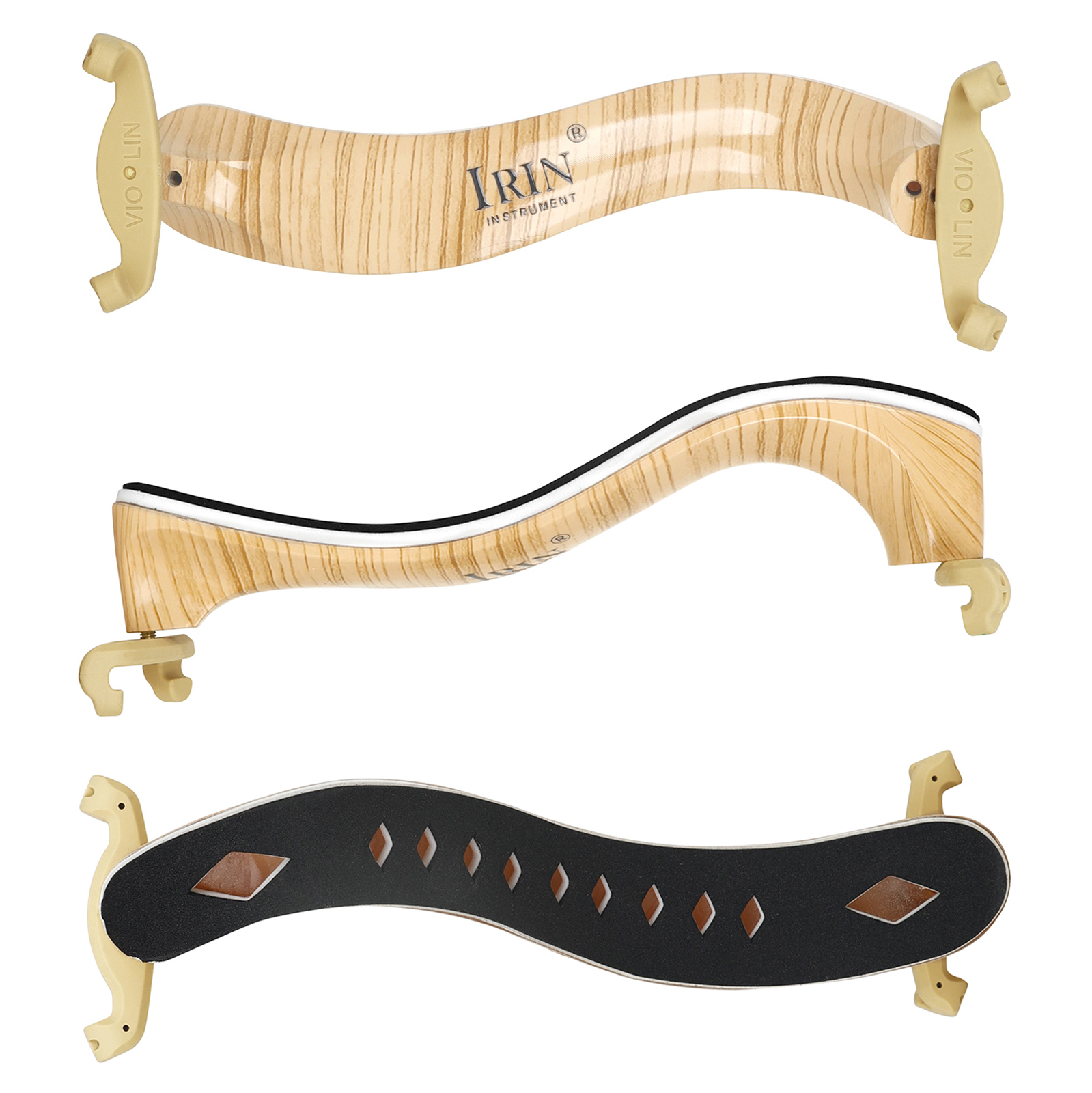 IRIN Violin Shoulder Rest Fiddle Shoulder Pad Chinrest Adjustable 3/4 4/4 Violin Shoulder Padded Rest Violin Accessories Parts: Gold