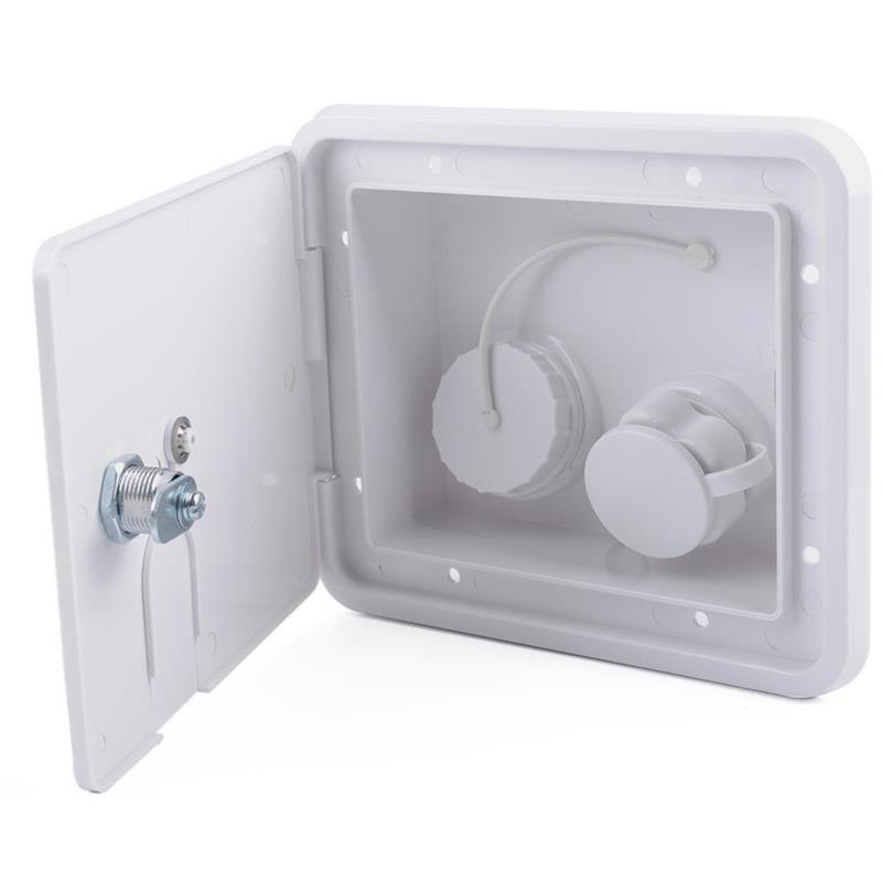 Compuerta de entrada de relleno de agua por gravedad de ventilación de 1/2 pulgadas para casas de caravana, Material ABS estabilizado UV con llaves