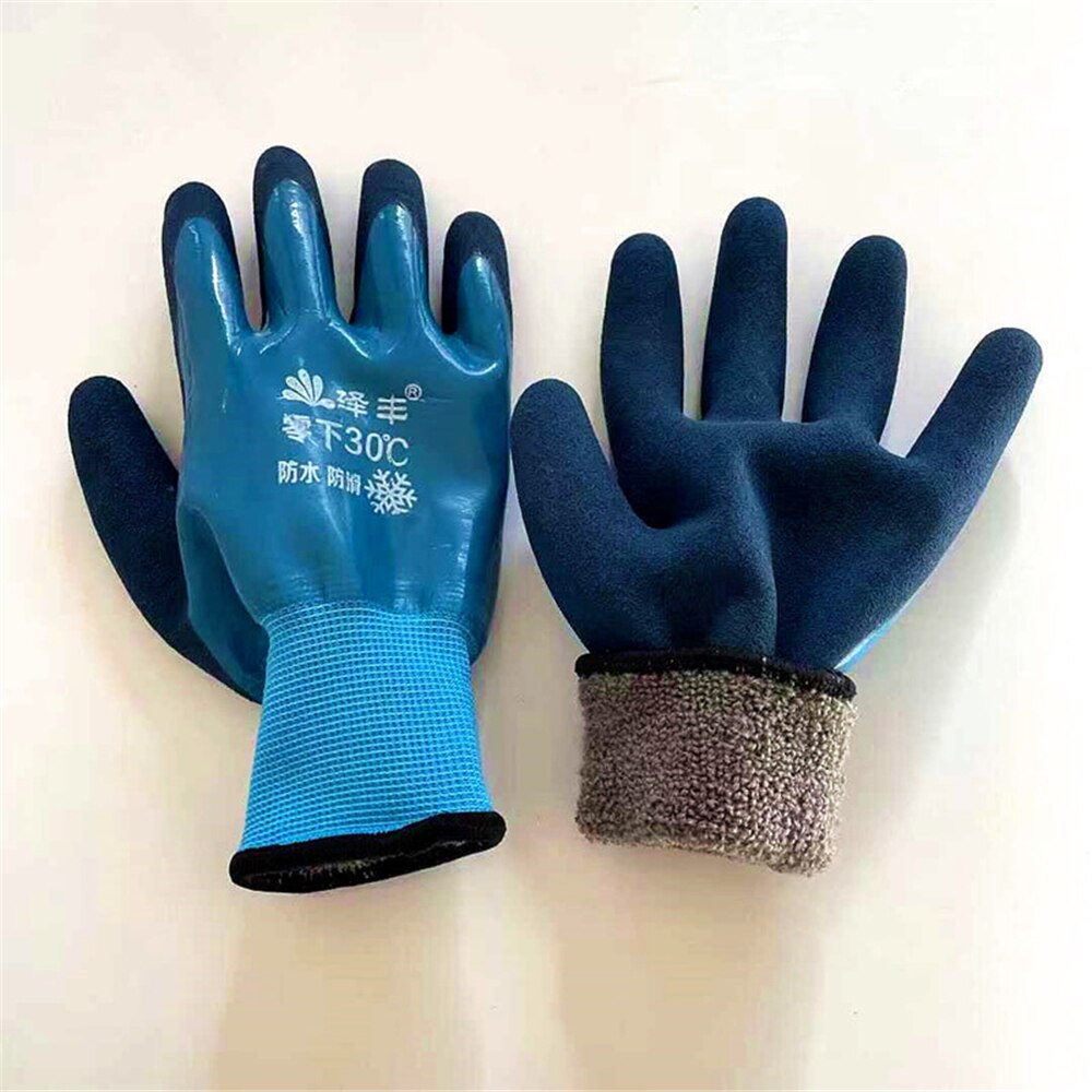 Guantes de pesca con mosca de látex, resistentes al agua, protección contra el frío para jardinería, mantener el calor, guantes de pesca en hielo