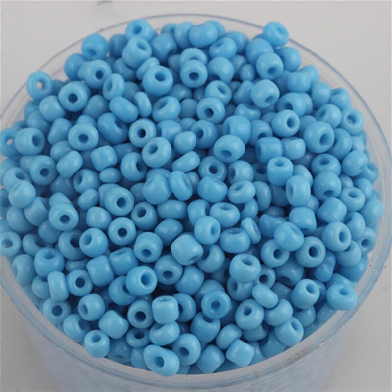 1000Pcs 2mm Czech Glass Bead Round Spacer Bead Bracelet Necklace DIY Material Jewelry Making Bead: sky blue