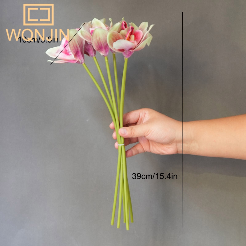 Neue 6 teile/los Herbst Schmetterling Orchidee Vasen für Wohnkultur Hochzeit dekorative Pflanzen Weihnachts künstliche Blumen