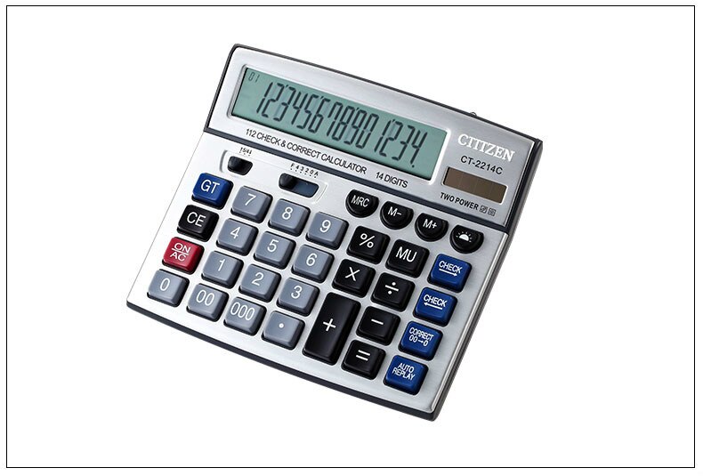 Office ElectronicsCalculator Dual Solar Power Desktop Calculadora 14 Digital Calculating Office