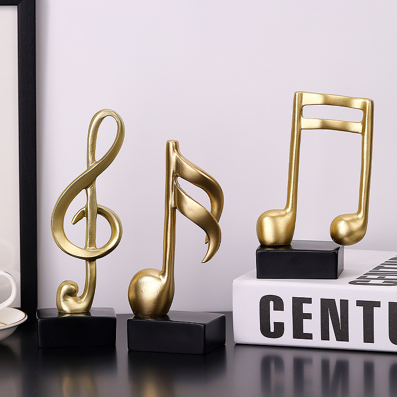 Decoratief ornament moderne eenvoudige hars muzieknoot decoratie woonkamer desktop TV-kast boekenkast ambachten
