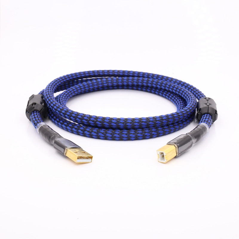 2/3/5ft Gold plated Audiophile USB DAC Cable A to B OCC Audio Hifi Cable