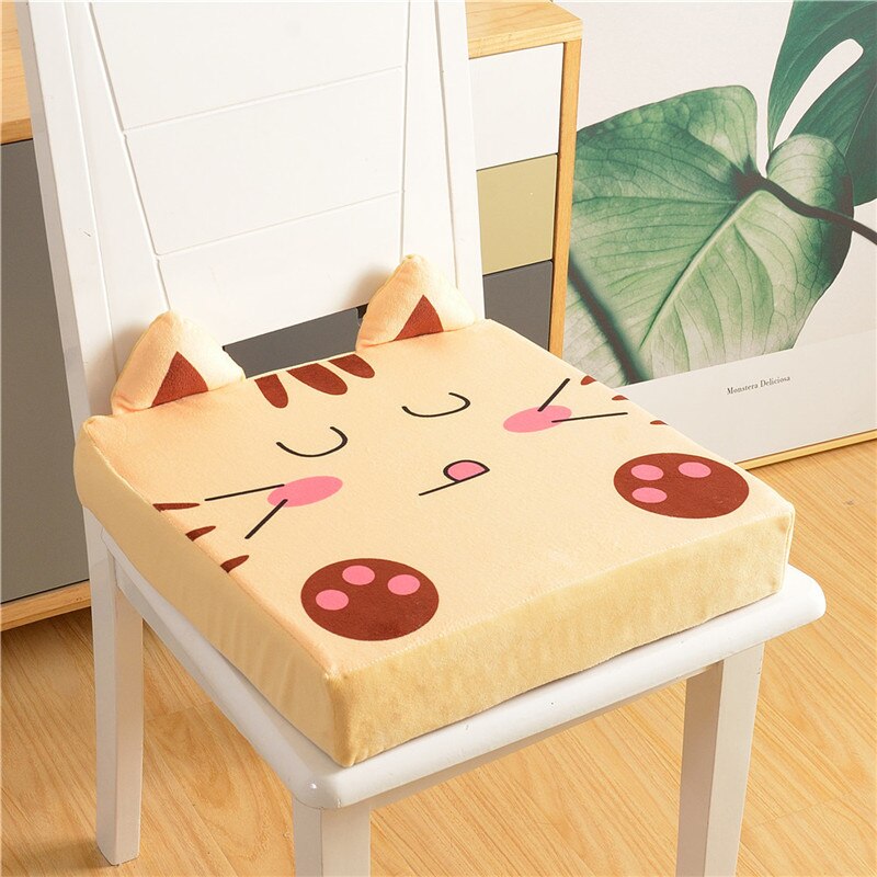 Baby Eetkamerstoel Booster Kussen Verwijderbare Kids High Chair Seat Pad Stoel Verhooging Kussen Kind Stoel Verhogen Seat: Khaki Cat