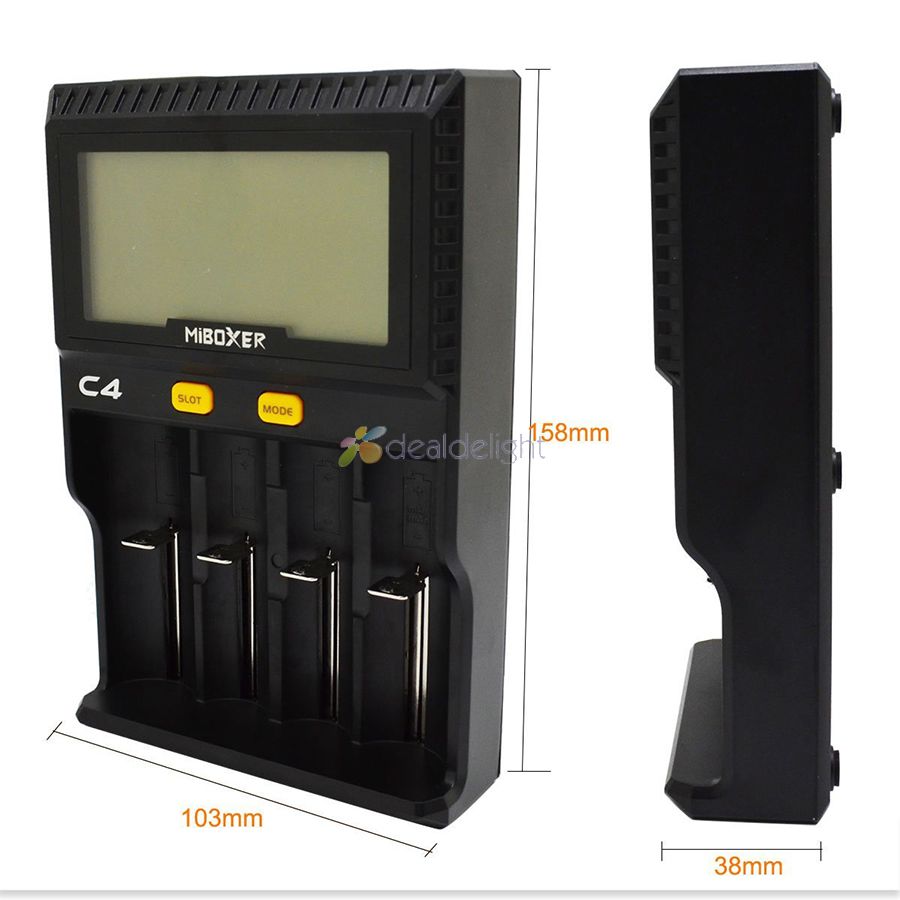 C4 Miboxer chargeur de batterie Smart 4 fentes LCD pour 10340 10440 AA AAA 14500 18650 26650 chargeur de batterie chargeur universel