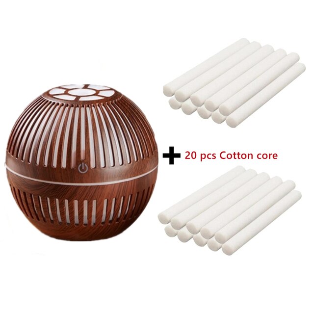 Mini Wood Aromatherapy Diffuser Ultrasonic Nano Spray Air Humidifier Aroma Essential Oil Diffuser Cool Mist Maker: D 20 filter