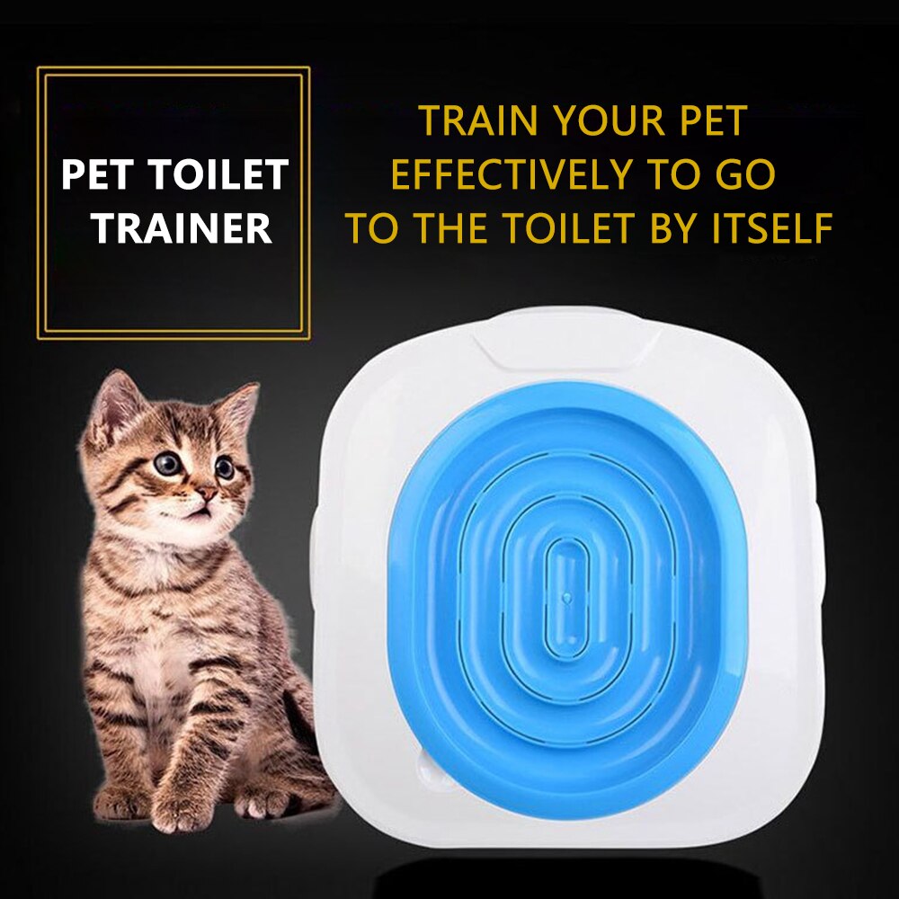 Katte toilet træningssæt kæledyr poop træning sædehjælp katte sidde kattebakke træner til kat killing menneskeligt toilet