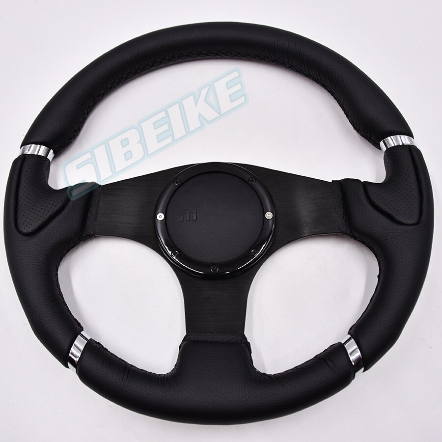 Leather+Aluminum Universal Car Modified Auto Parts Car Gaming Steering Wheel