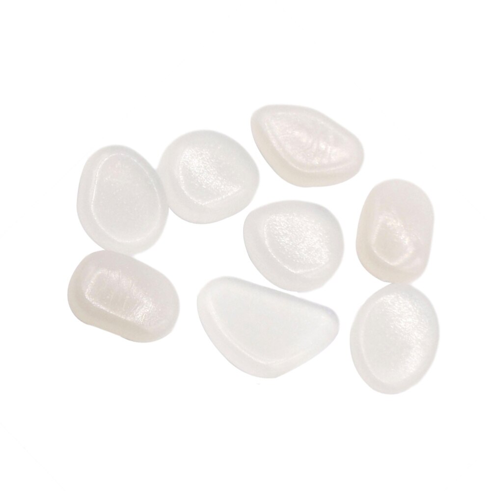 100 sztuk świetlny kostki brukowe kamyki kamienie świecące w ciemności żwir robić akwarium dekoracja obejścia ogrodu (biały)