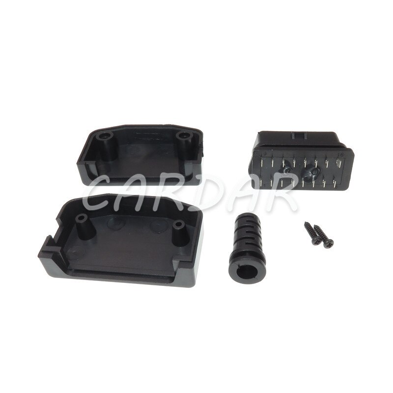 1 Set 16 Pin Automotive OBD2 OBDII Connector Auto OBD Test Diagnostic Plug