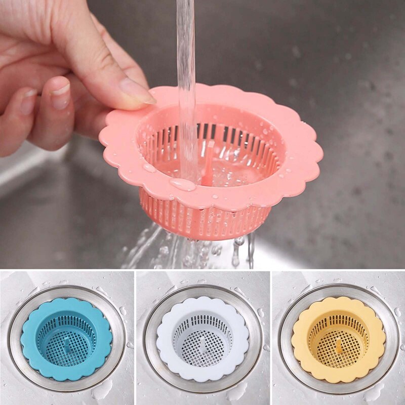 1PCS Kitchen Flower Sink Floor Drain Sink Drain Filter Garbage Insulation Drain Kitchen Bathroom Tools