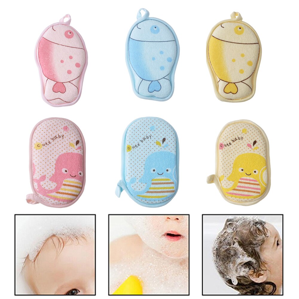 Baby Bad Spons Borstel Cartoon Scrub Scrubber Voor Douche Baden Spa Body Wash Zachte Handdoek