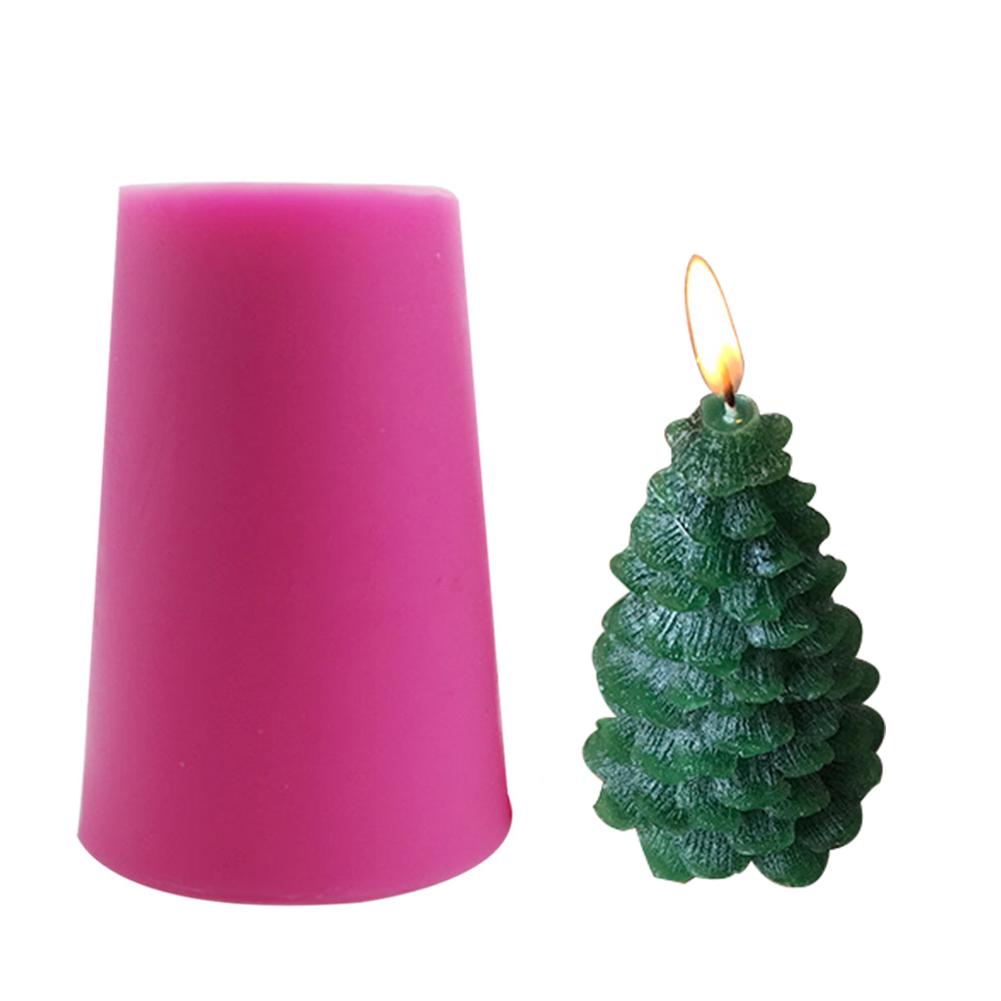 Silicone Christmas Tree Candle Mould For DIY Candle Making Soap Pudding Jelly Dessert Chocolate Mould Cake Decoration