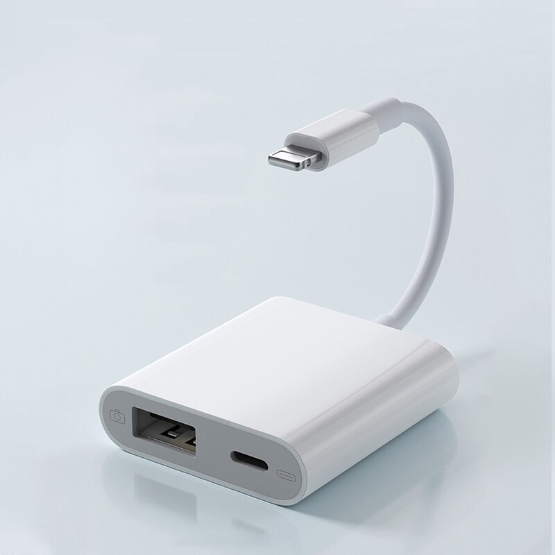 OTG Digitale Adapter voor Lightning naar USB 3 Camera Adapter OTG Kabel Data Converter voor iPhone iPad voor Apple ios 13: Default Title