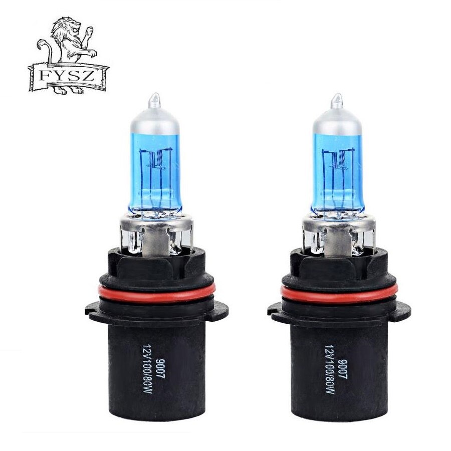 2 stk  hb5 9007 12v 100/80w 1600lm halogen hodelykt pære ultra skarp nøytral hvit bil hodelykt lys: Default Title