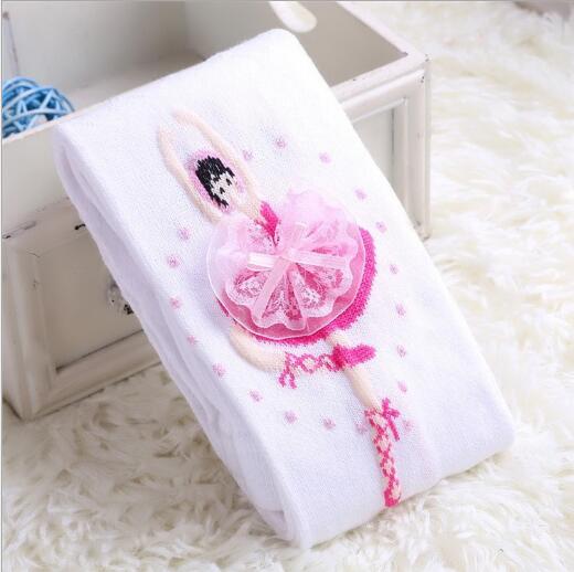 Collants de printemps et d&#39;automne pour petites filles, vêtements pour enfants, bas blancs de Ballet,: white ballet / Fit 4-6year