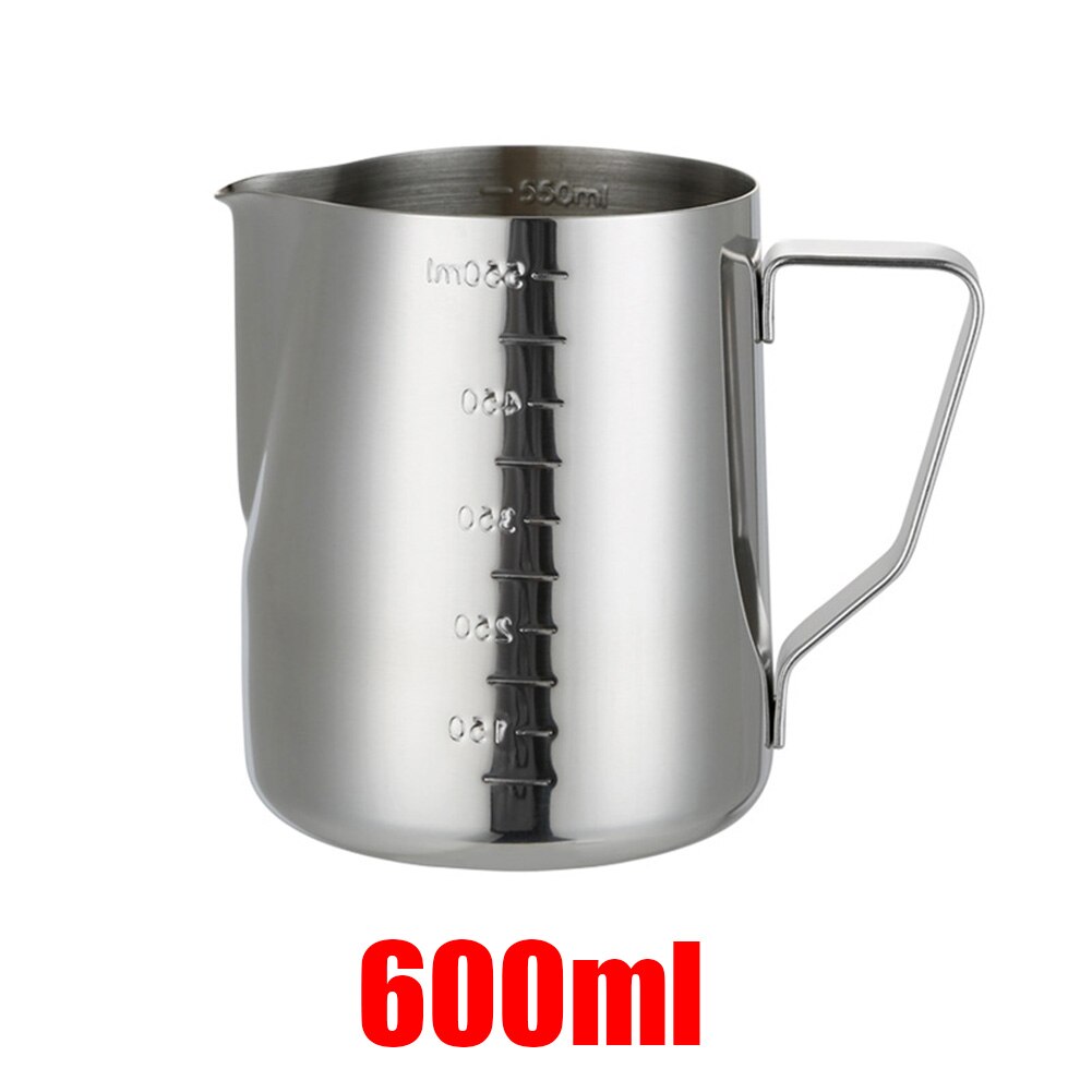 Stainless Steel Milk Jug Frothing Pitcher Steam Espresso Coffee Latte Art Cup: 600ml