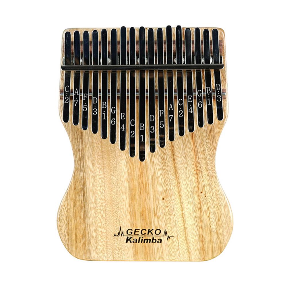 GECKO 17 Keys Kalimba Thumb Piano B Tune Camphor Wood Finger Percussion Music Instrument Mbira Likembe Sanza with Tuning Hammer