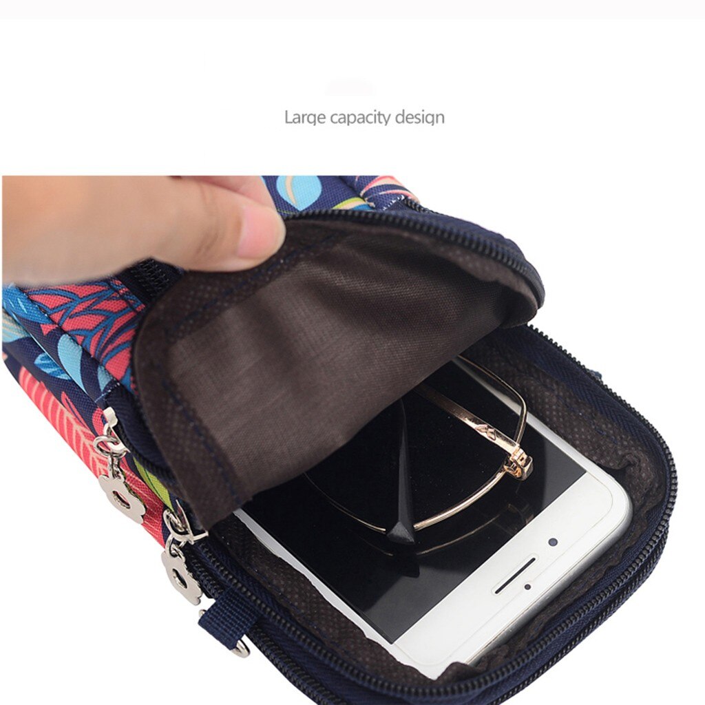 Women Crossbody Cell Phone Shoulder Bag Cellphone Bag Nylon Daily Use Card Holder Mini Summer Shoulder Bag Wallet Sac #T2P