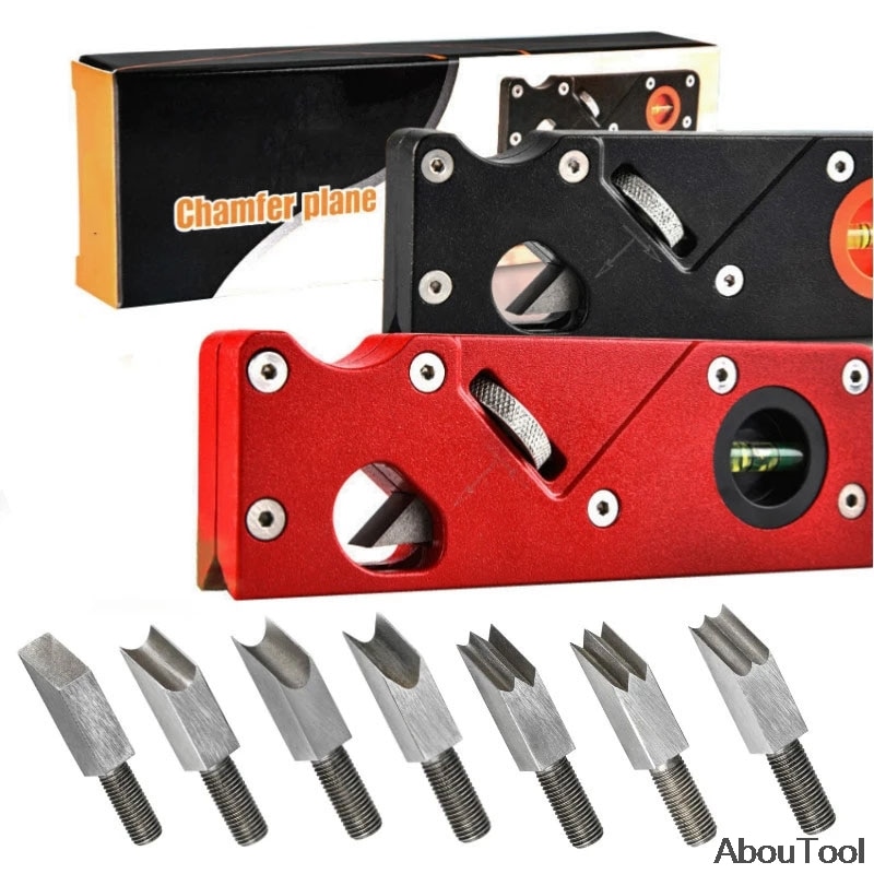 Edge Corner Planer 45 Degree Bevel Planer Chamfering Trimming Hand Planer Woodworking DIY Tool with Cutter head Woodworking Kits