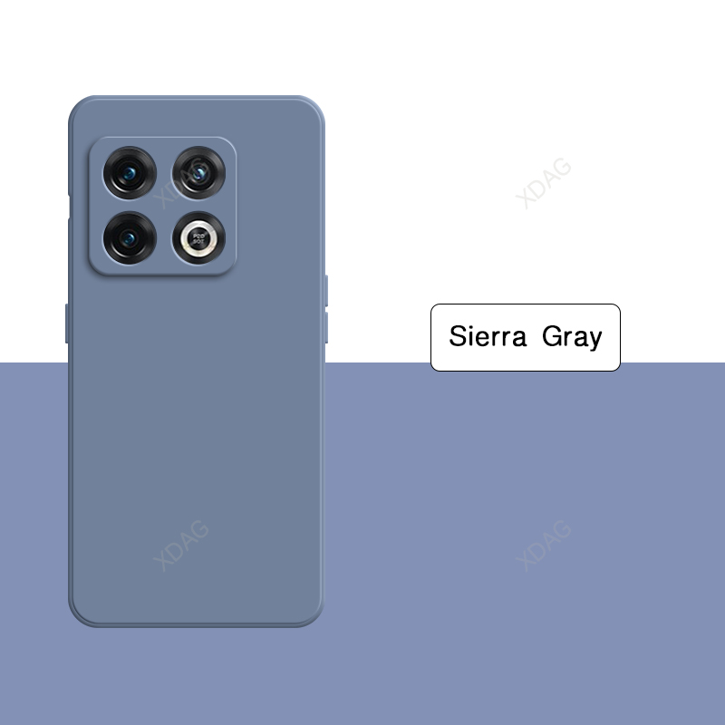 Funda de teléfono de silicona líquida Original para Oneplus 10 Pro 10Pro 10R 10T 5G, Funda de lujo de Color puro sólido, accesorios Carcas: plástico / Lavanda