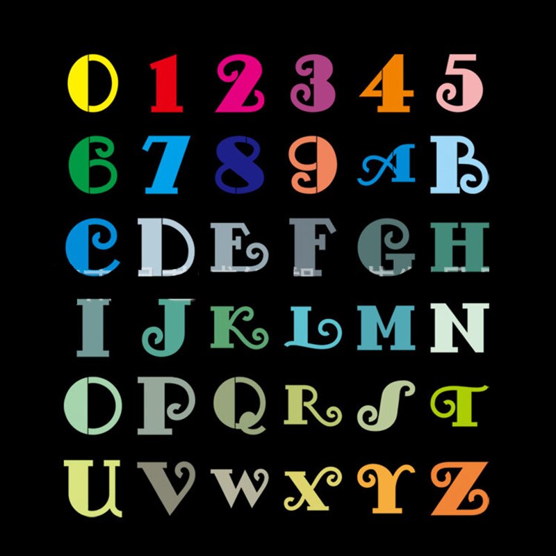 Alphabet and Number Stencils Card Set, Plastic Letter Stencils for Painting Learning DIY Craft Decoration, 4 inches