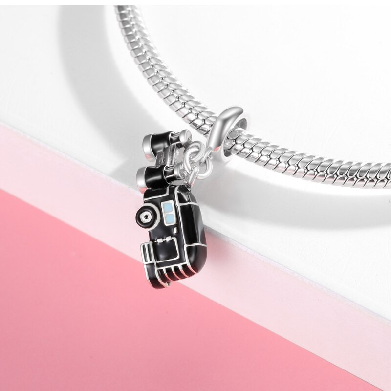 Fijne Charms Hanger Collocatie 925 Sterling Zilveren Jam Camera Foto Parfum Bedels Sieraden Fit Originele Armband Ketting: Binoculars and car