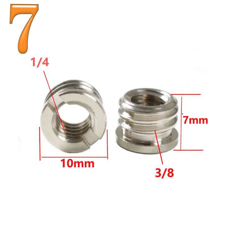 1/4" to 3/8" Male to Female Thread Screw Mount Adapter Tripod Plate Screw mount for Camera Flash Tripod Light Stand: 7