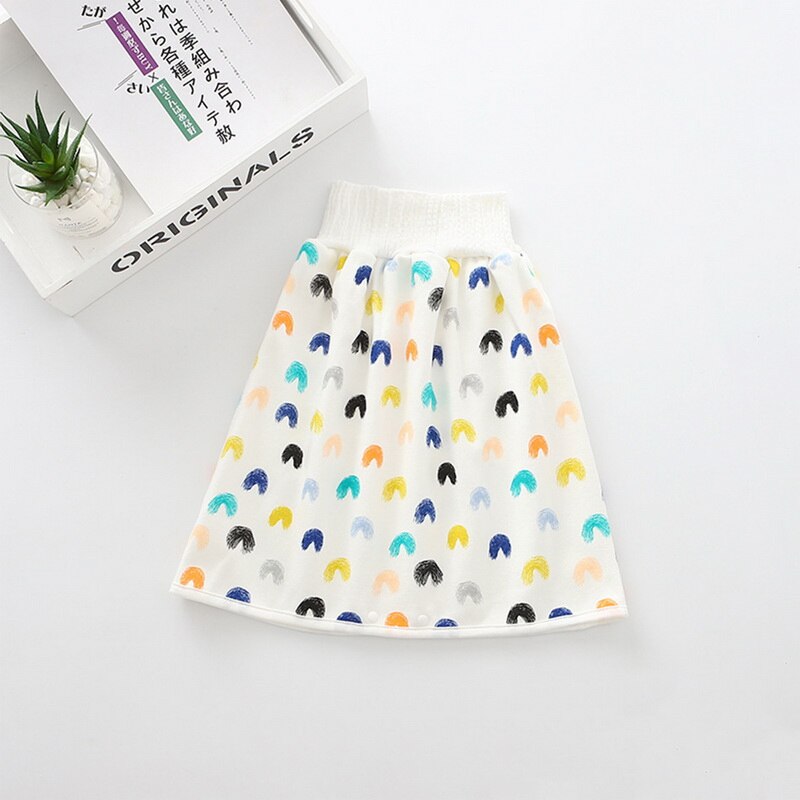 Imperméable à l'eau couche-culotte couche-culotte urine jupes coton pantalon d'entraînement pour bébé bébé garçon fille lit de couchage vêtements pot formation: 4 / S