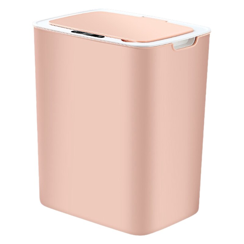 Capteur automatique poubelle capteur intelligent poubelle Induction poubelle poubelle ménage poubelle 14L: Pink