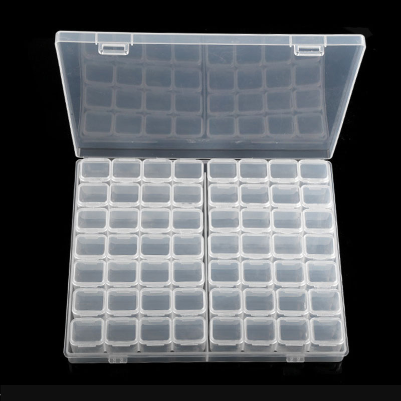 4/56/112 slots gitter opbevaring klistermærke kasse værktøj diamant maleri broderi tilbehør perle arrangør opbevaringskasse container