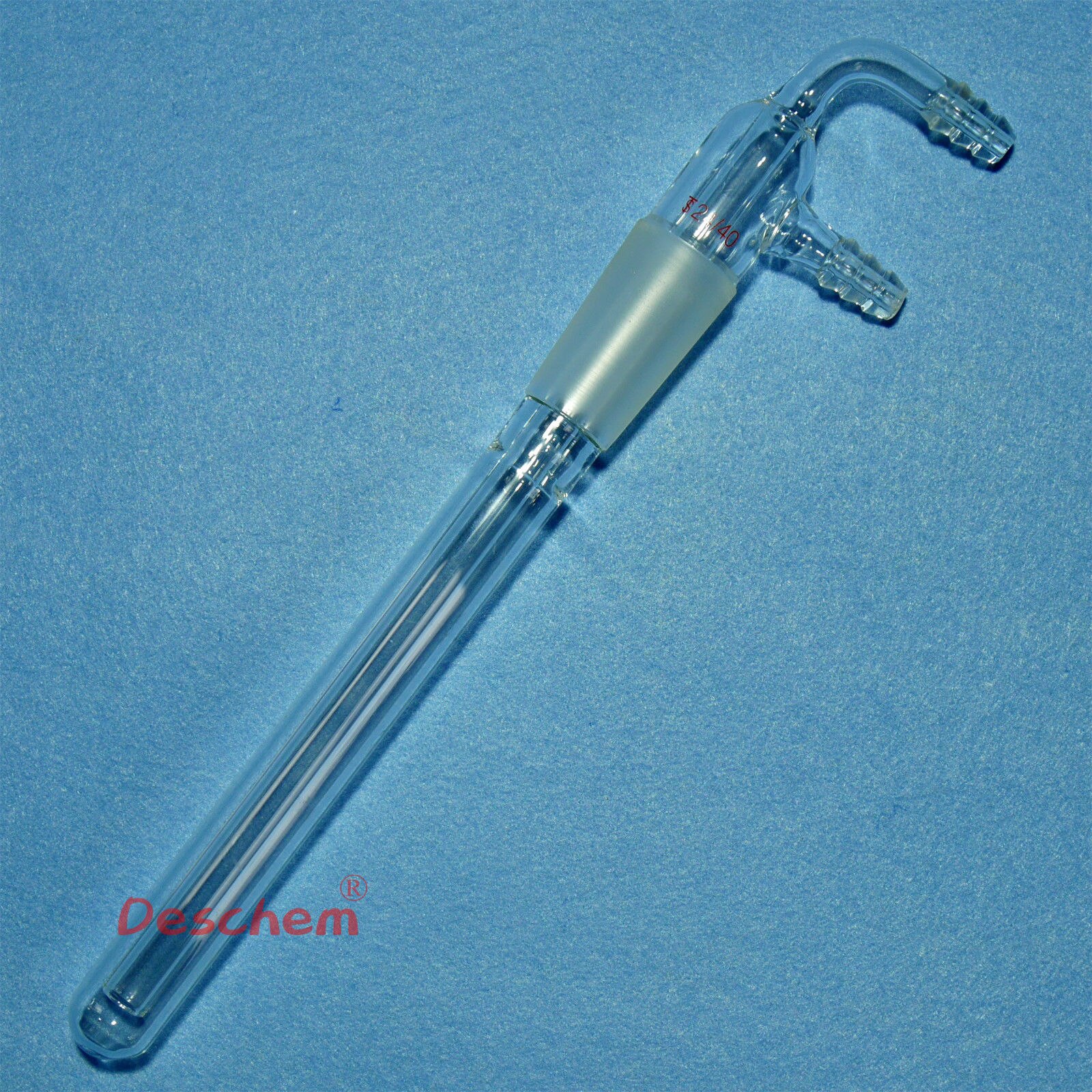 200mm, 24/40, Ace Koude Vinger Val, Lab Glas Condensor W/Slang Aansluiting