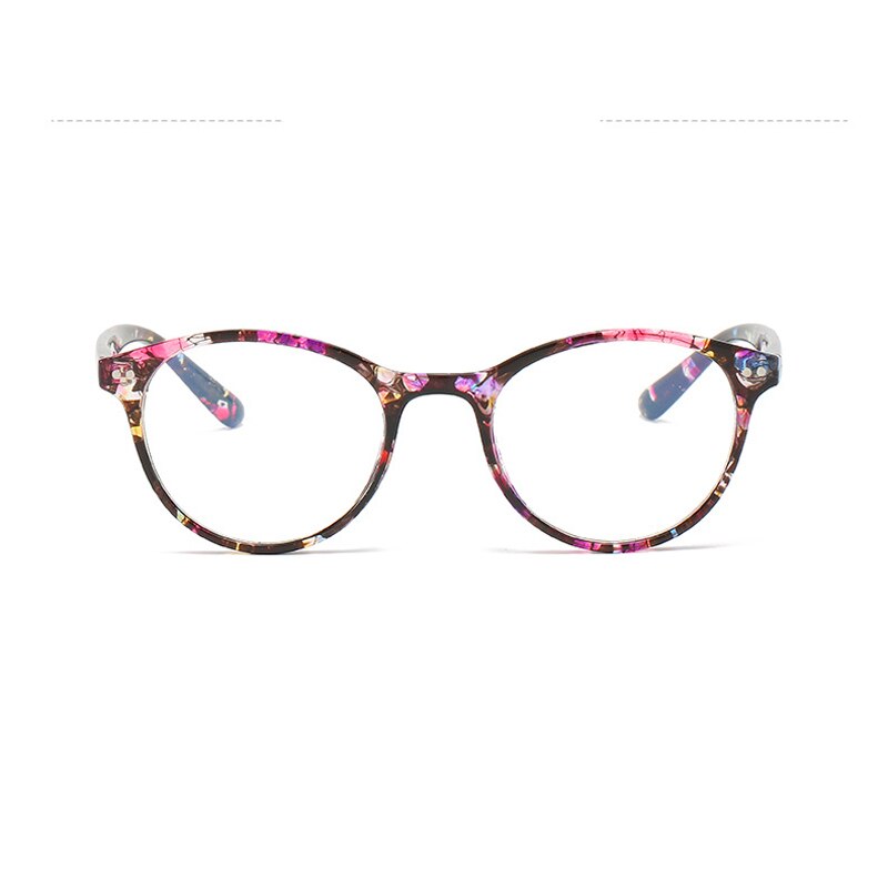 Elbru Afgewerkt Bijziendheid Bril Vrouwen 0-0.5 1.0 1.5 2.0 2.5 3 3.5 4 4.5 5.0 5.5 6 Retro bloemenprint Bijziendheid Optische Glazen Frame