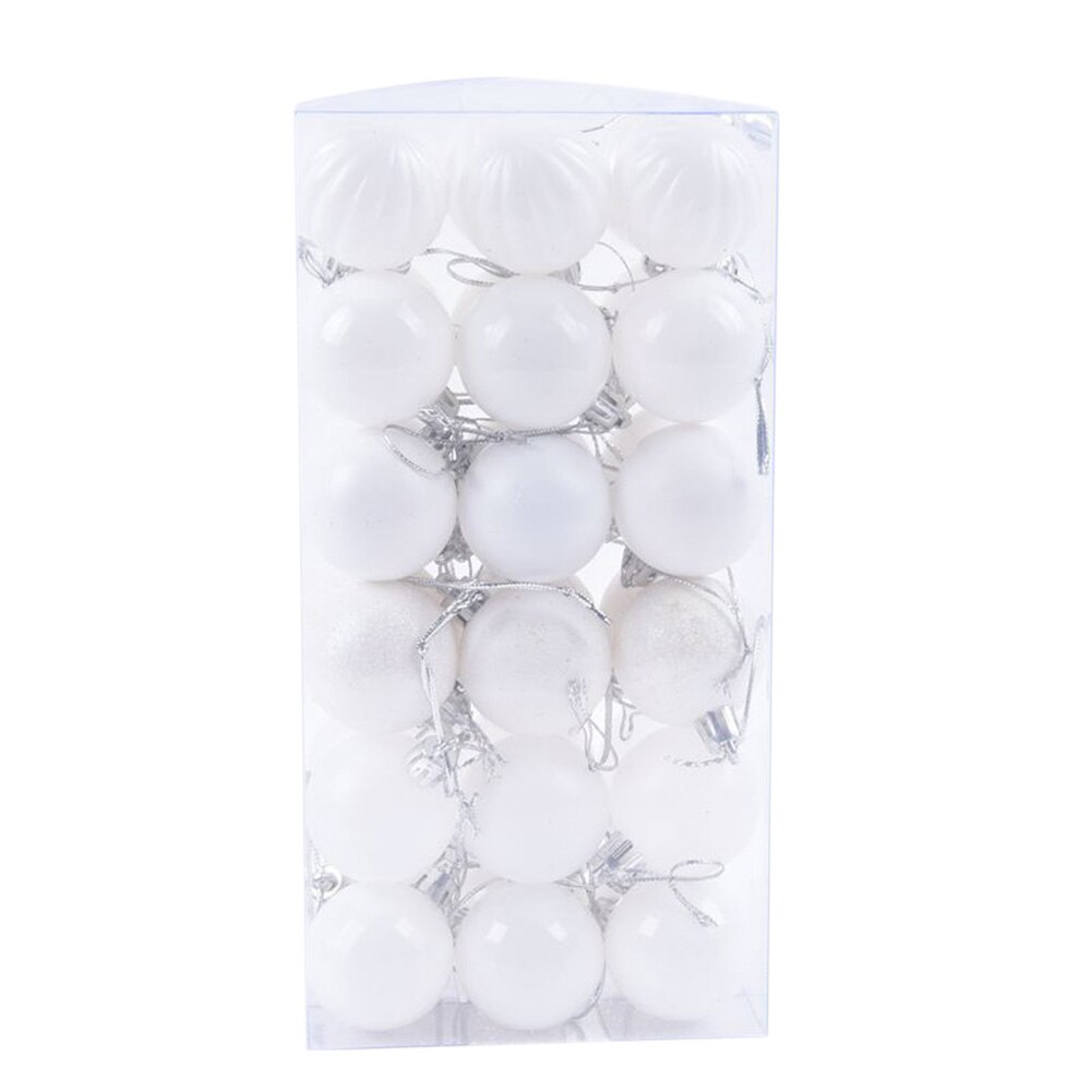 Arbre de noël pendentif boules fête de mariage suspendus ornement nouvel an fournitures fête décoration de la maison fournitures 36 pièces: N
