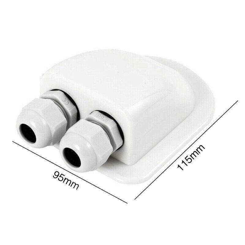 Waterproof ABS Double Roof Cable Entry Gland For Solar Panels Motorhomes Caravans Boats