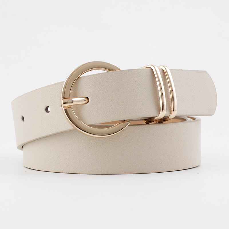 Female Black Brown White Pink Wild Trouser Women's Belt Cowgirl Western Belts for Women Cintos De Mujer: Beige