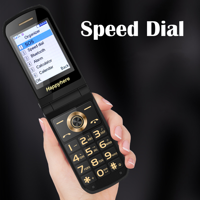 Flip celular Mobile Phones dual screen speed dial SOS loud sound FM Radio recorder torch MP3 clamshell cell phones