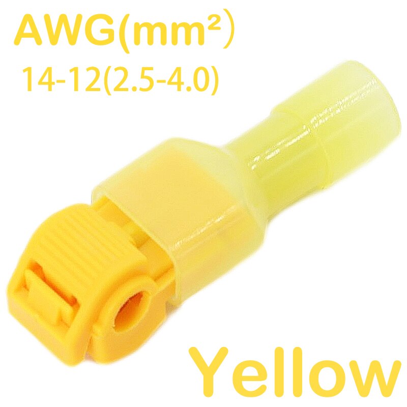Quick Elektrische Kabel Connectors Snap Splice Lock Wire Terminal Crimp Draad Connector Waterdichte Elektrische Connector: YELLOW / 40pcs(20set)