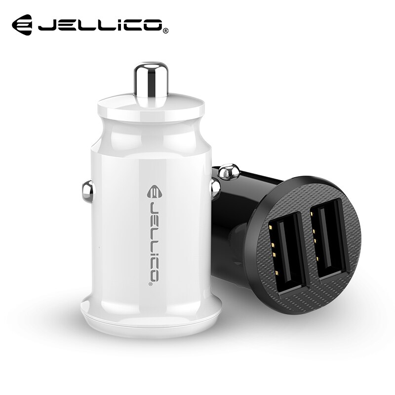 Jellico JN31 Dual Usb Mini Car Charger 5V/3.1A Snel Opladen Telefoon Oplader Voor Iphone Xiaomi Samsung Huawei mobiele Telefoon Oplader